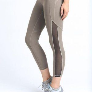 Mocha Highwaist Trim Mesh Leggings